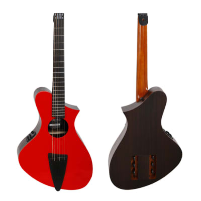 Corona Aphrodite Headless Acoustic Guitar APS-350HSEQ Red Unique Design  Travel | Reverb