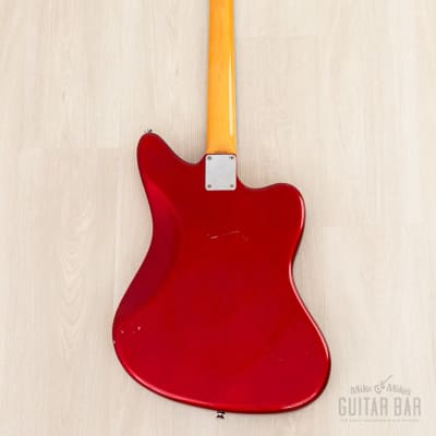 2002 Fender Jaguar ‘62 Vintage Reissue Left-Handed JG66-85L Candy Apple Red + Headstock, Japan CIJ image 3