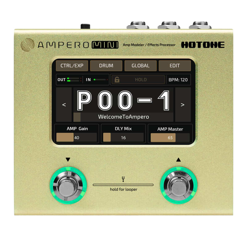 Hotone Ampero Mini Guitar Amp Modeler & Effects Processor Pedal 
