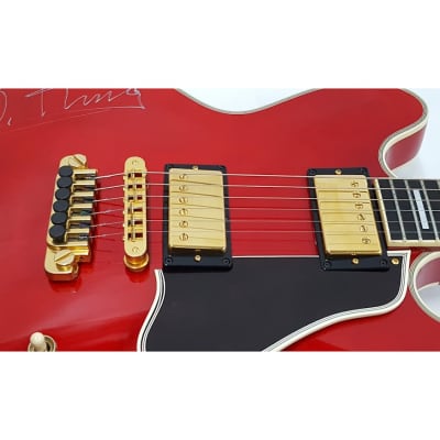 2007 Gibson Lucille B.B. King Cherry Red and Gold Hardware Guitar Signature LOA image 18