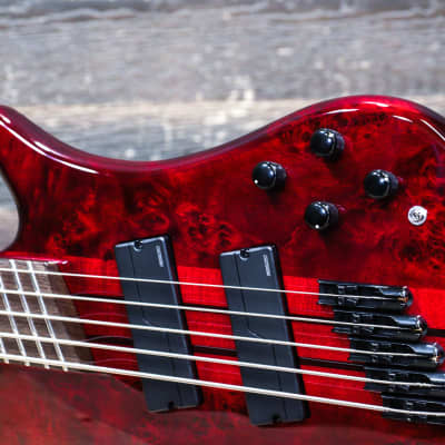 Spector NS Dimension 5 Multi-Scale 34-37" Inferno Red Electric Bass w/Bag #W232298 image 7