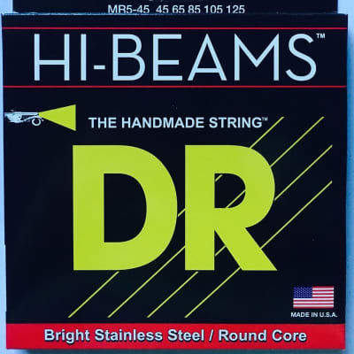 DR MR5-45 Hi Beam BASS Guitar Strings 5-string set gauges 45-125 image 1