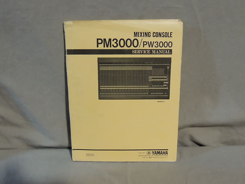 Yamaha Service Manual PM3000/PW3000 Mixing console [Three Reverb