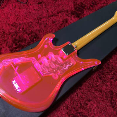 Super Rare Good Teisco SP-5CC-B Spectrum 5 1996 Limited Reprint Electric Guitar Acrylic Pink Used image 9