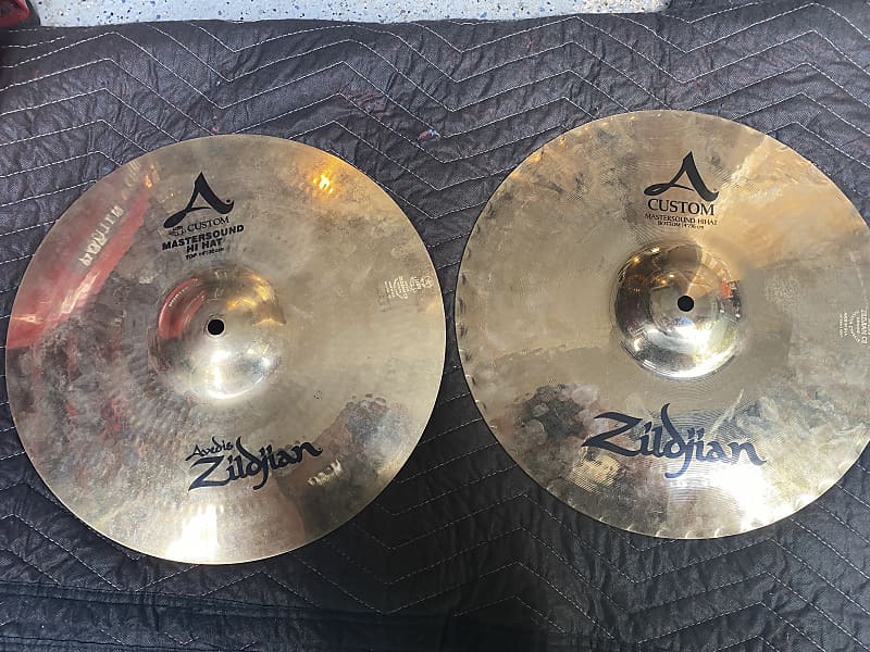 Zildjian 14" A Custom Mastersound Hi-Hat Cymbals (Pair) image 1