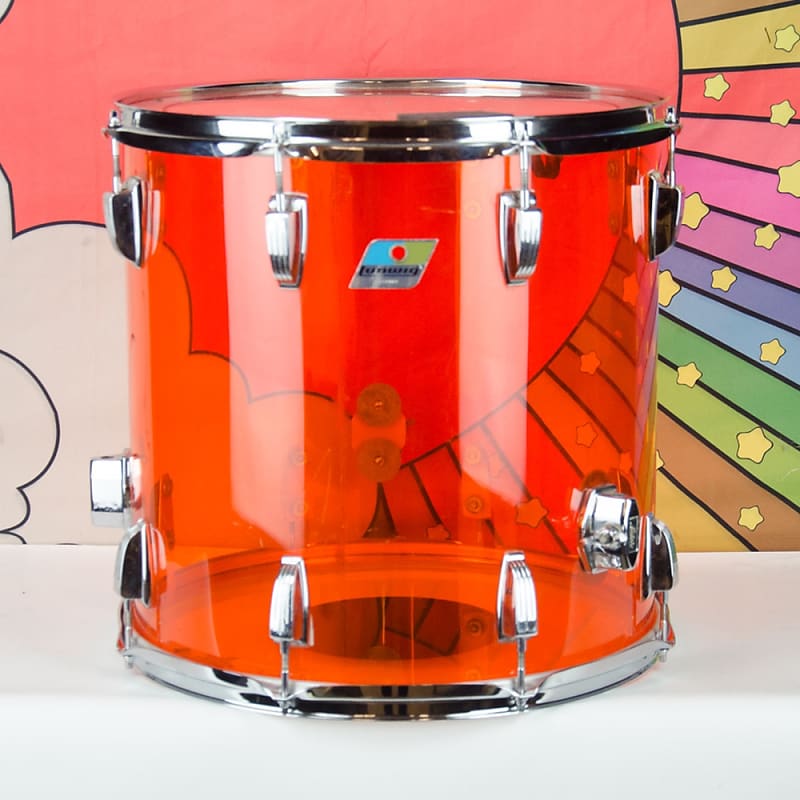 Used Ludwig Vistalite 16 x 16" Floor Tom, Amber, AS IS Reverb