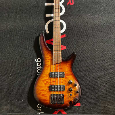Mint Ibanez SR400EQM Quilted Maple Electric Bass Guitar - Dragon Eye Burst
