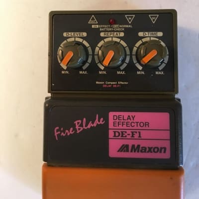 Maxon DE-F1 Fire Blade Digital Delay Rare Vintage Guitar Effect Pedal MIJ Japan image 2