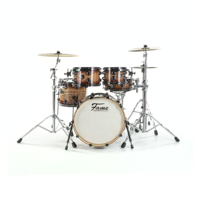 Fame Fortress Studio Shell Set Brown Burst - Drum Shell Set image 3