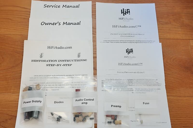 Fisher TX100 restoration kit filter capacitor repair rebuild fix  			