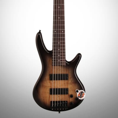Ibanez GSR206SM Electric Bass, 6-String - Natural Gray Flat image 2