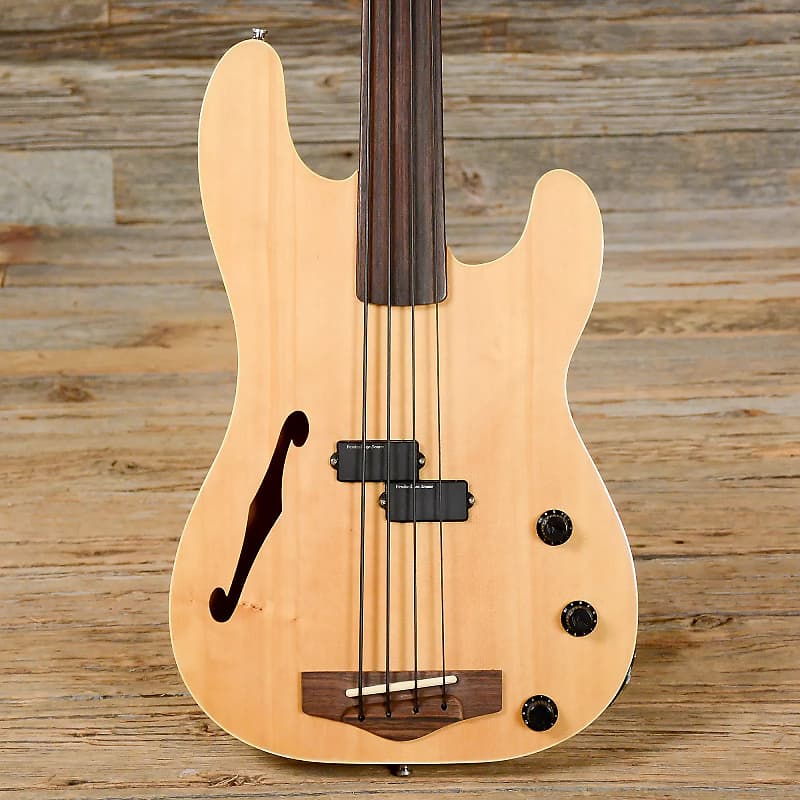 Fender PBAC-100 FL Electric-Acoustic Fretless Precision Bass MIJ image 2