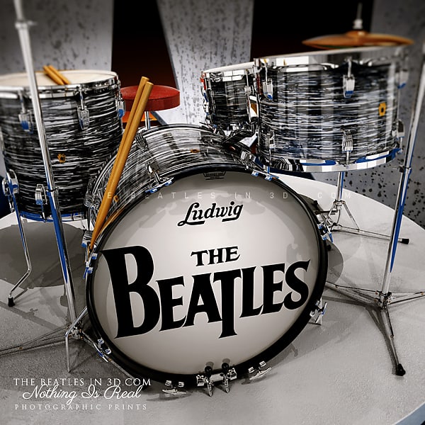 The Beatles Bass Drum Cover and Logo Reverb
