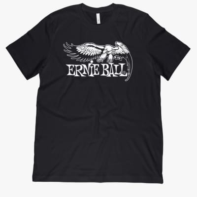 Ernie Ball Regular Slinky 10-46 x 3, Black/White Trucker Hat L/XL and Black Classic Eagle T Shirt XL image 3