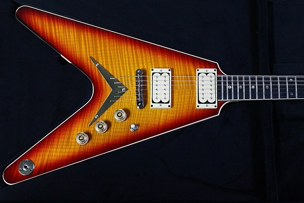 売れ筋新商品 Dean Burst Cherry (Trans Top Flame 5A V Flying Chicago USA ギター