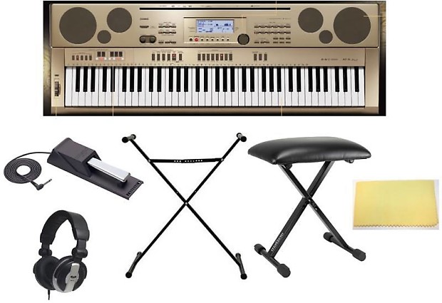 Casio Privia AT5 COMPLETE STAGE PACKAGE 76-key Oriental Keyboard, AT5 STAGE PACK image 1