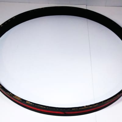 Ludwig 22" Bass Drum Hoops Black w/ Red and Blue Sparkle Inlay- Vistalite? 1970's (?) image 3