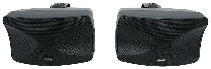 Pair Rockville WET-44 PRO Dual 4" 4-Way Swivel 70V Commercial Speakers in Black image 1