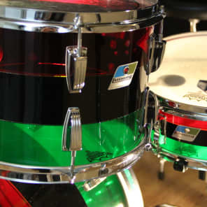 Ludwig Vistalite Pattern A Red Black Green 6pc Shell Pack image 5