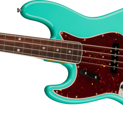 Fender American Vintage II 1966 Jazz Electric Bass Left-Hand, Rosewood Fingerboard, Sea Foam Green image 5