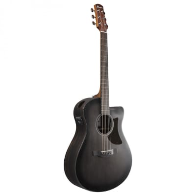 Ibanez Electro Acoustic Guitar, Transparent Charcoal Burst Low Gloss AAM70CE-TBN image 2