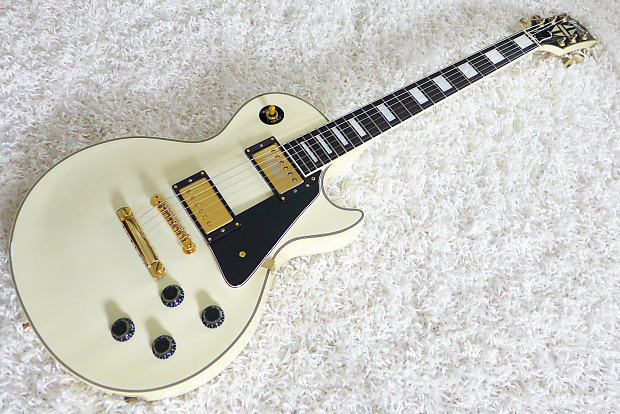 Very Nice Burny RLC-60 Custom Les Paul Copy 80s White MIJ