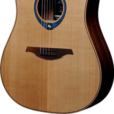 Lag Tramontane THV10DCE-LB | Dreadnought Cutaway Acoustic Electric Guitar with Hyvibe, Solid Cedar Top. New with Full Warranty! image 5