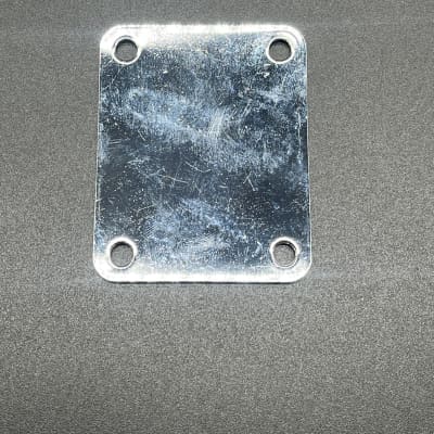 Used Squier by Fender  Chrome Neck Plate part for guitar image 5