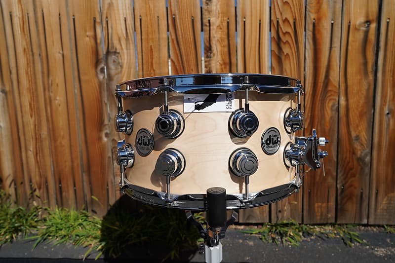 DW USA Collectors Series - Natural Satin Oil 7 x 14" Snare Drum w/ Chrome Hdw. image 1