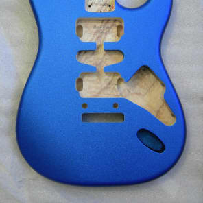 Warmoth usa strat body Blue Flake Satin Metallic NEW for
