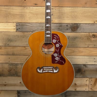 Epiphone J-200 Acoustic/Electric Guitar Aged Antique Natural Gloss "Excellent Condition" image 4