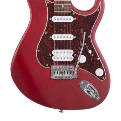 Cort G110 G Series Electric Guitar - Open Pore Black Cherry Finish for sale
