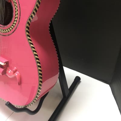 Paracho  JUNIOR SIZE 10-String Bajo Quinto Acoustic Guitar PALO ESCRITO KIDS SIZE 2019 Pink image 3