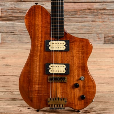 Steve Ezzo Custom Headless 6-String Guitar Koa image 1