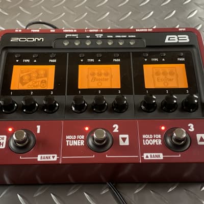Zoom B3 Bass Effects and Amp Simulator Red | Reverb