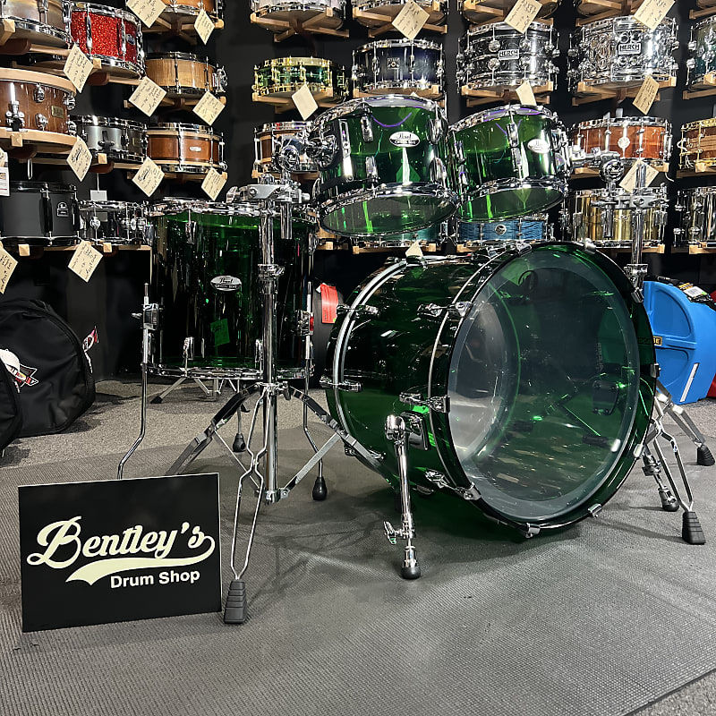 *Limited Edition* Pearl Crystal Beat Acrylic 10/12/16/22" Drum Set Kit in Emerald Glass #754 image 1