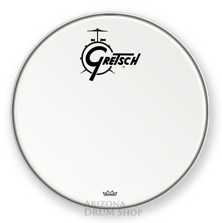 Gretsch Gretsch 20 inch bass head , Coated White Permatone , Center logo image 1