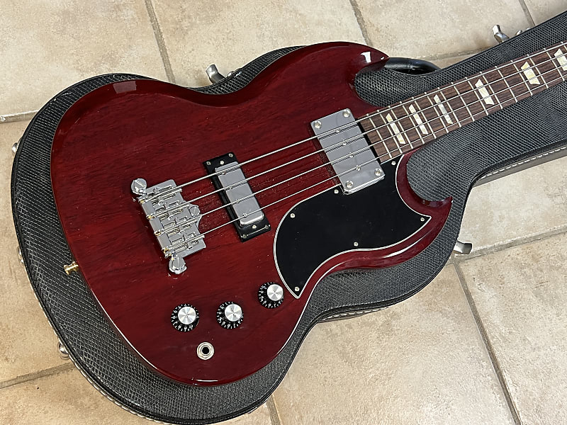 2012 Gibson USA SG Standard Bass Cherry w case image 1