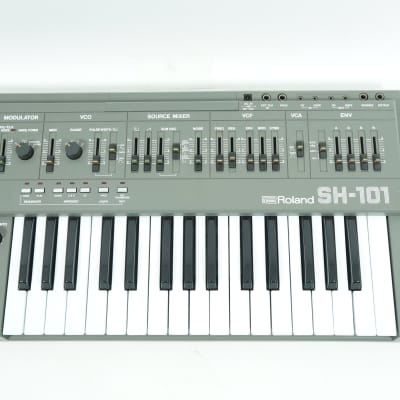 Roland SH-101 Monophonic Analog Synthesizer Keyboard Perfect Working w/ 100-240V