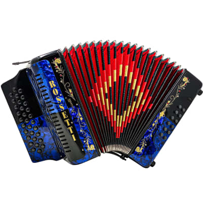 Rossetti 31 Button Accordion 12 Bass FBE Blue and Black image 2