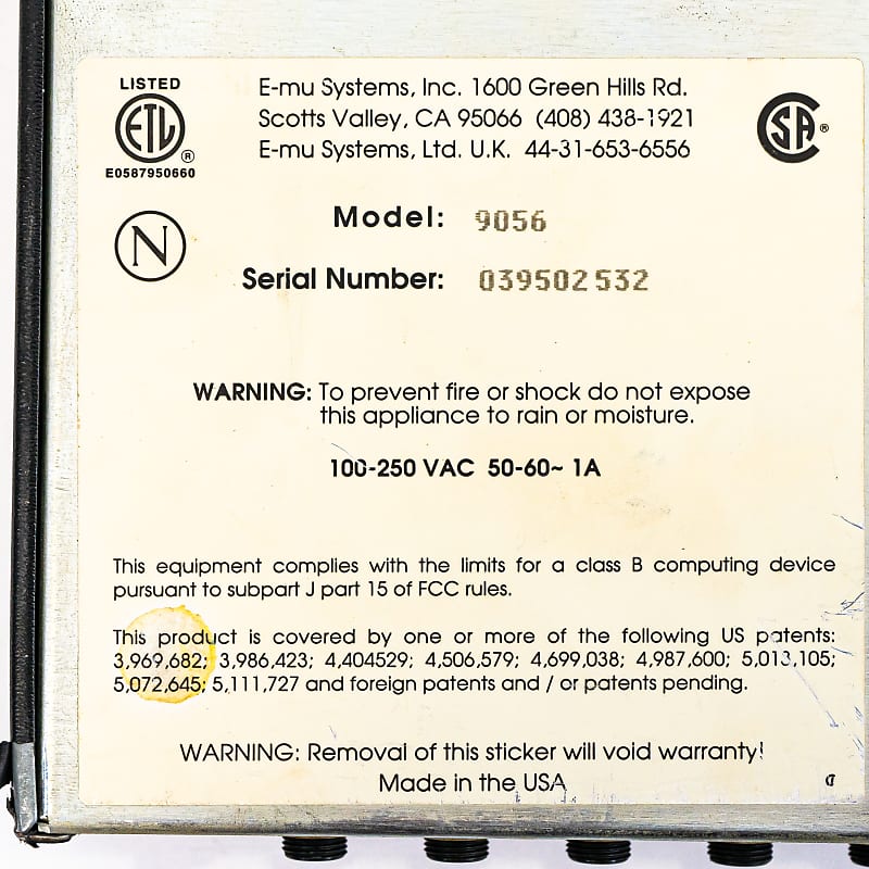 EMU Vintage Keys Plus Module 9056 Digital Rackmount MIDI