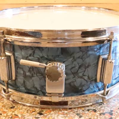 U.S. Mercury 5.5x14" Snare Drum Blue Pearl Vintage 1970's MIJ image 3
