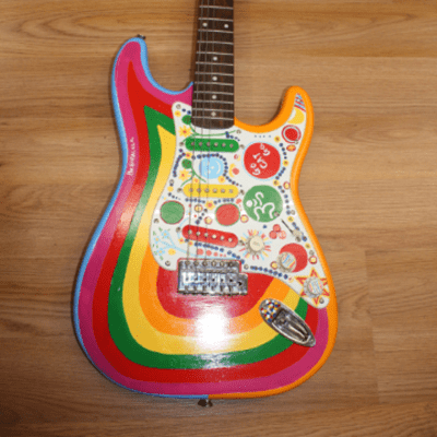 Fender SQUIRE 2005 George Harrison "ROCKY" Hand Painted Fender Guitar Beatles ~ Free Shippi image 1