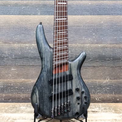 Ibanez SRFF806 Soundgear Series Black Stained Multi-Scale Electric Bass w/Case for sale