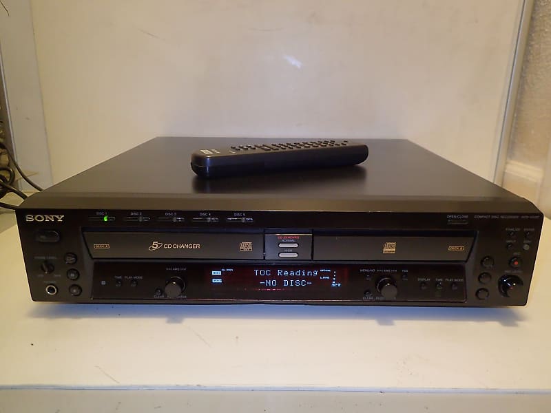 Sony RCD-W500C Dual Deck 5-CD Changer Player CD/CDR Dubbing Recorder w/  Remote