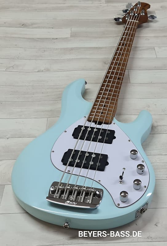 Sterling by Music Man StingRay Ray35 HH Roasted Maple, Daphne Blue image 1