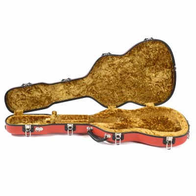 Calton Stratocaster Guitar Case Red w/Gold Interior image 2