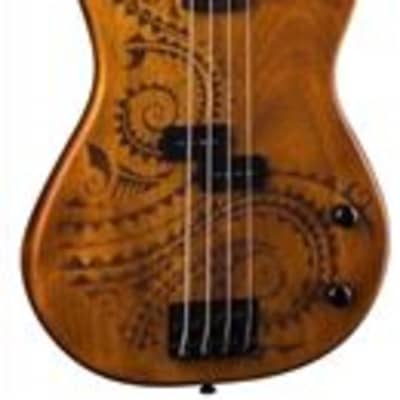 Luna Tattoo 4 String Electric Bass Guitar for sale