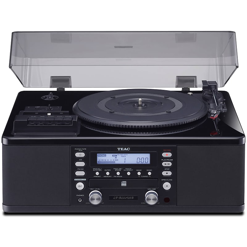 Teac LP-R660USB Turntable with USB, CD Recorder, Cassette Deck & AM/FM  Tuner