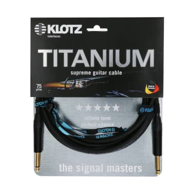 KLOTZ Guitar 3m (10ft) Titanium Instrument Cable image 1